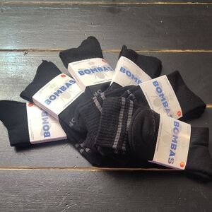 Bombas Men's Black and Gray Casual Socks UNISEX BUNDLE LISTING 6 PAIRS